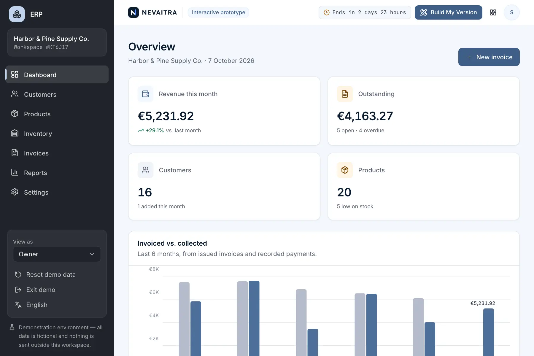 ERP demo: Overview